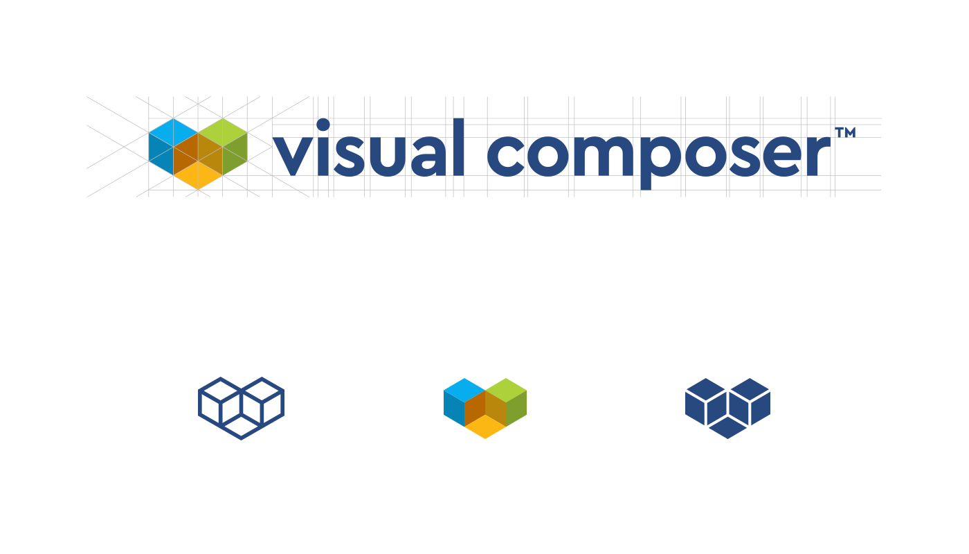 visual composer brand identity Rebrand branding  logo stationary cube geometric creative