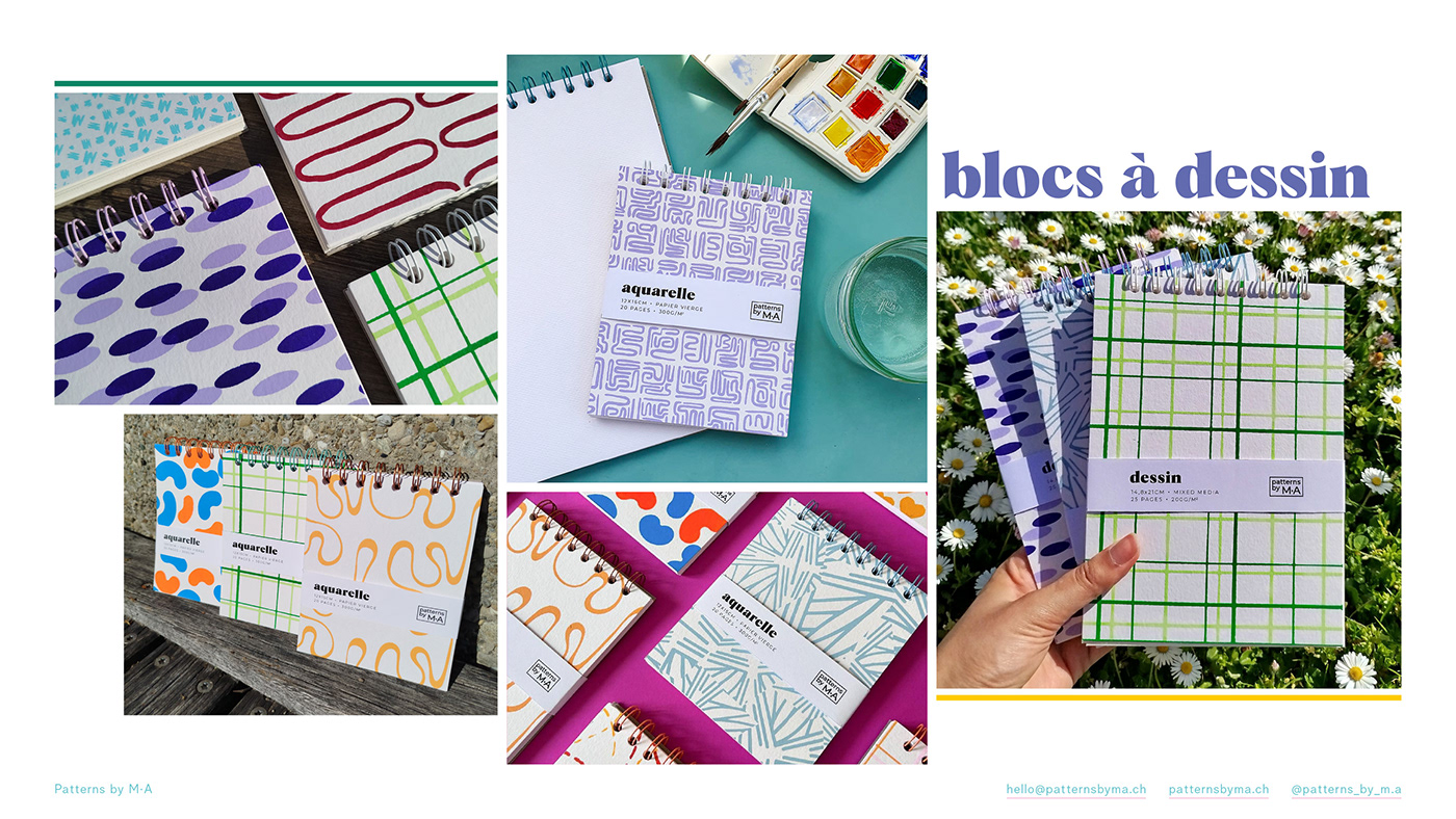 screenprint Stationery pattern design  graphic design  portfolio brandbook sérigraphie handmade motif paper