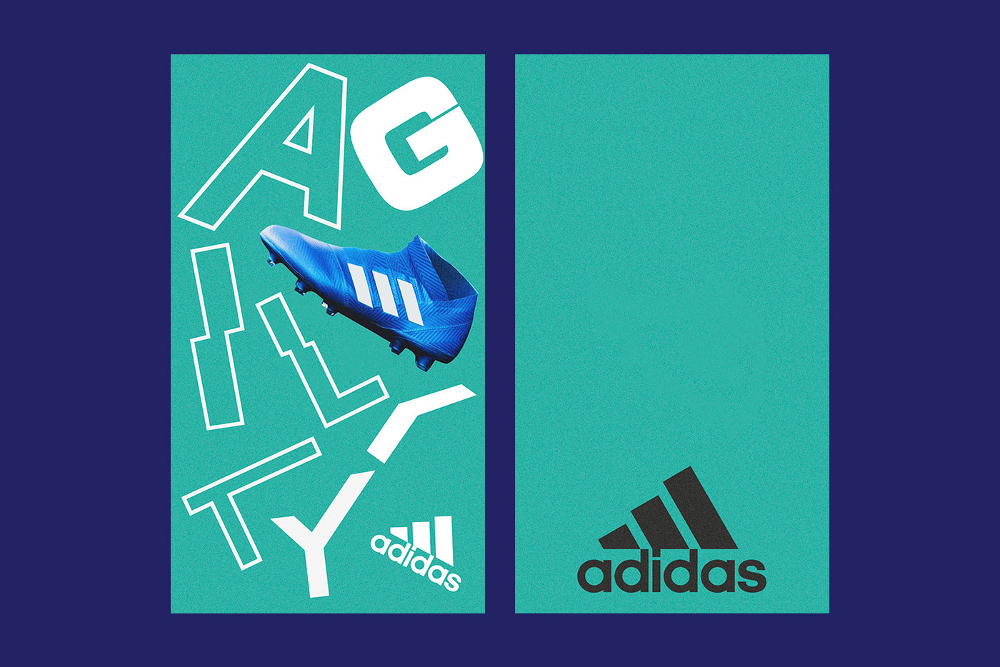graphic design  design adidas Adidas advertising Vector Illustration football design sports artwork typography   Instagram Post vibrant design