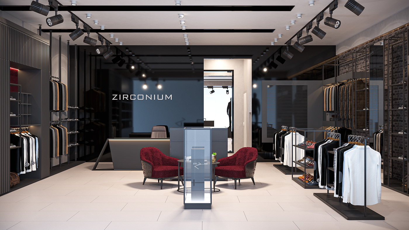 3ds max architecture archviz corona interior design  modern Render Shopping visualization vray