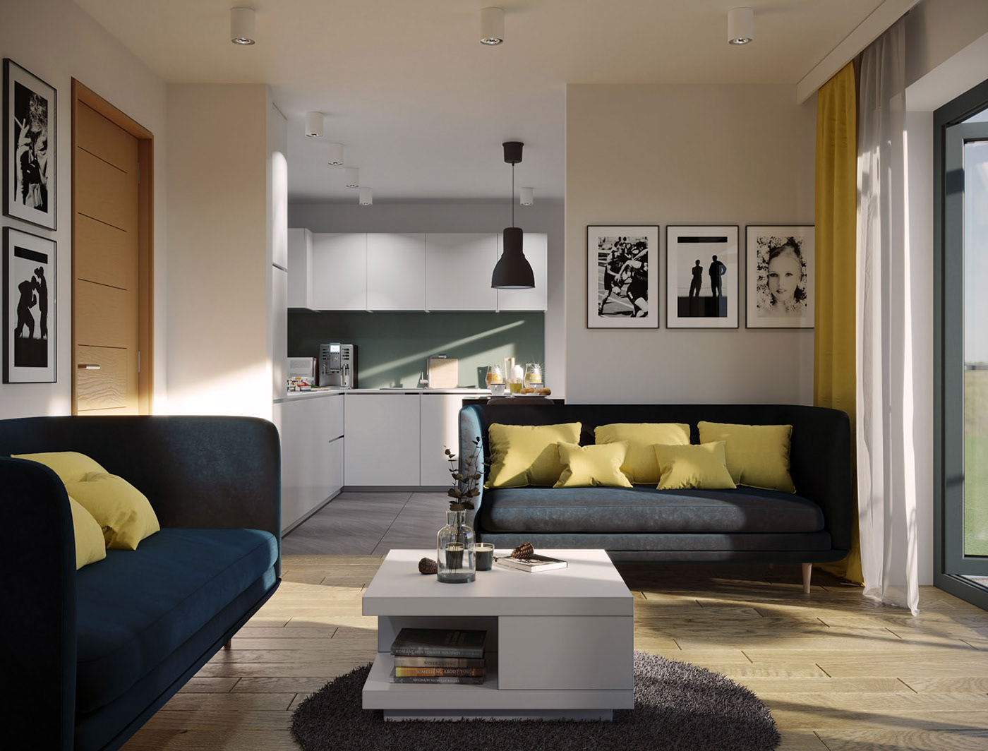 home care devon flat 3D visuals architecture ikea Interior lounge