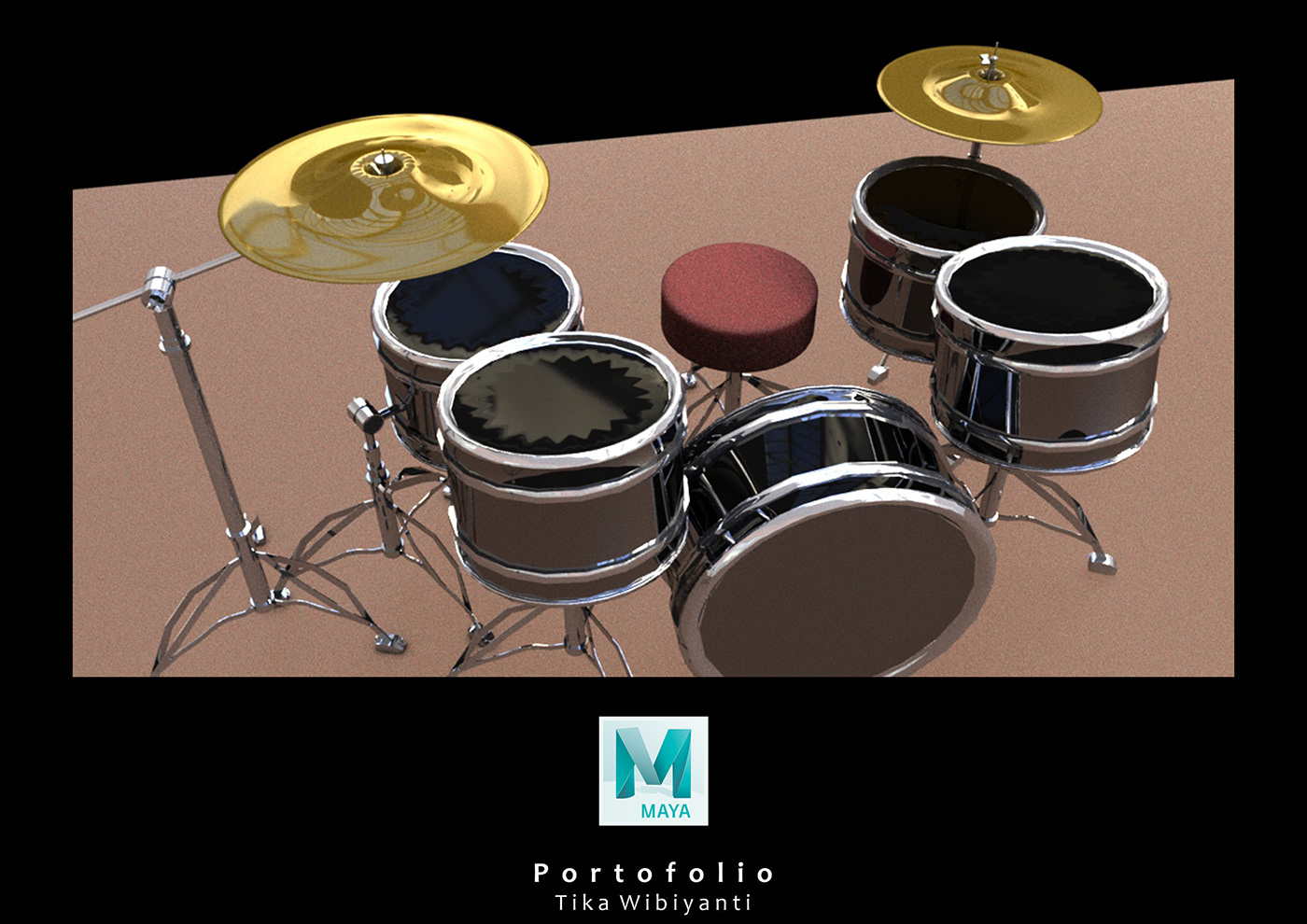 drum set drum 3D Drum Maya atodesk maya 3D model 3D 3d design