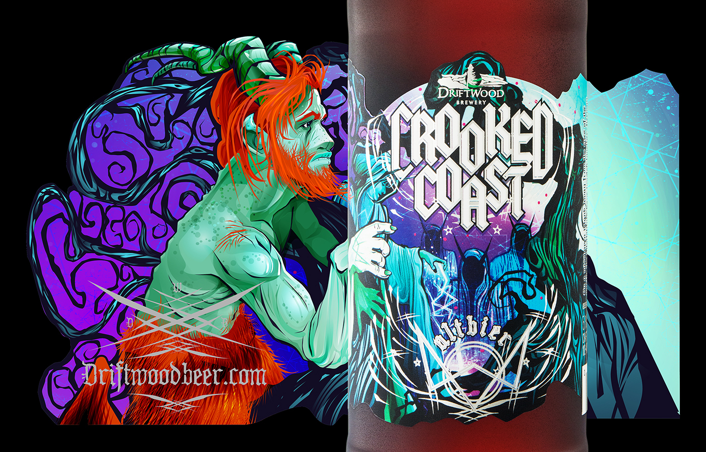 beer craftbeer altbier crooked Coast gnarly beer labels off centre asymmetrical
