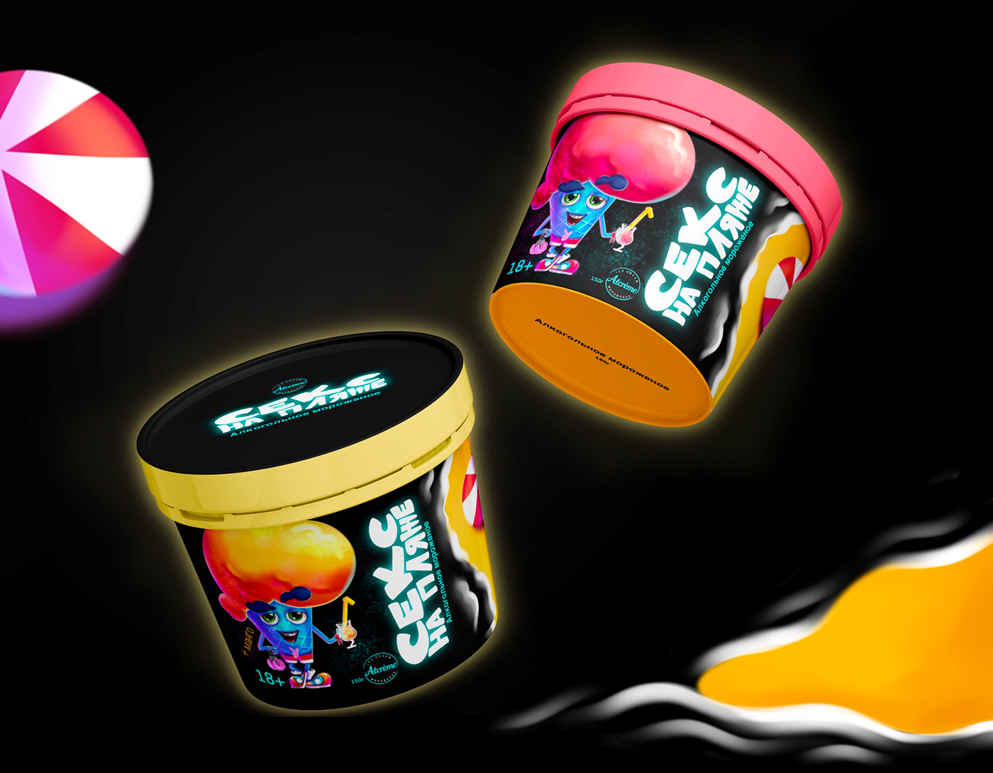 Mascot cartoon Character design  Digital Art  ice cream ILLUSTRATION  Packaging