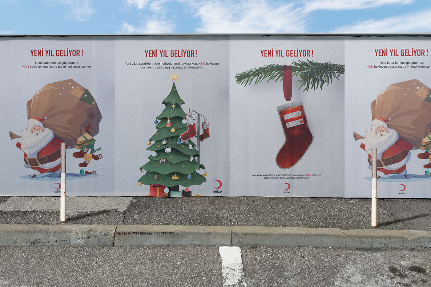 Christmas kızılay poster socialposter blood donation christmas Tree Digital Art  digital illustration ILLUSTRATION  illustrations