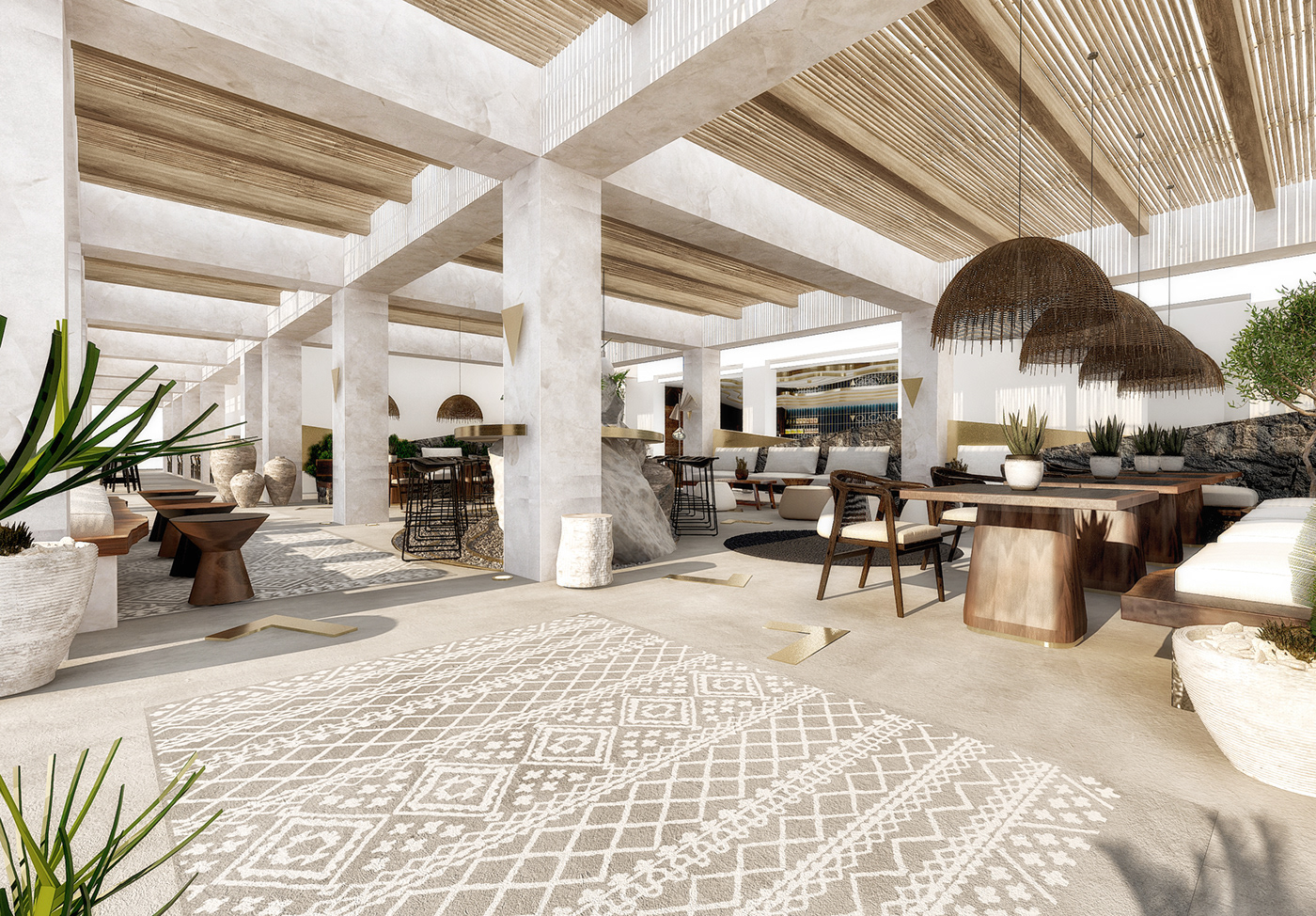 3D architecture CGI Competition design Greece interior design  planning santorini
