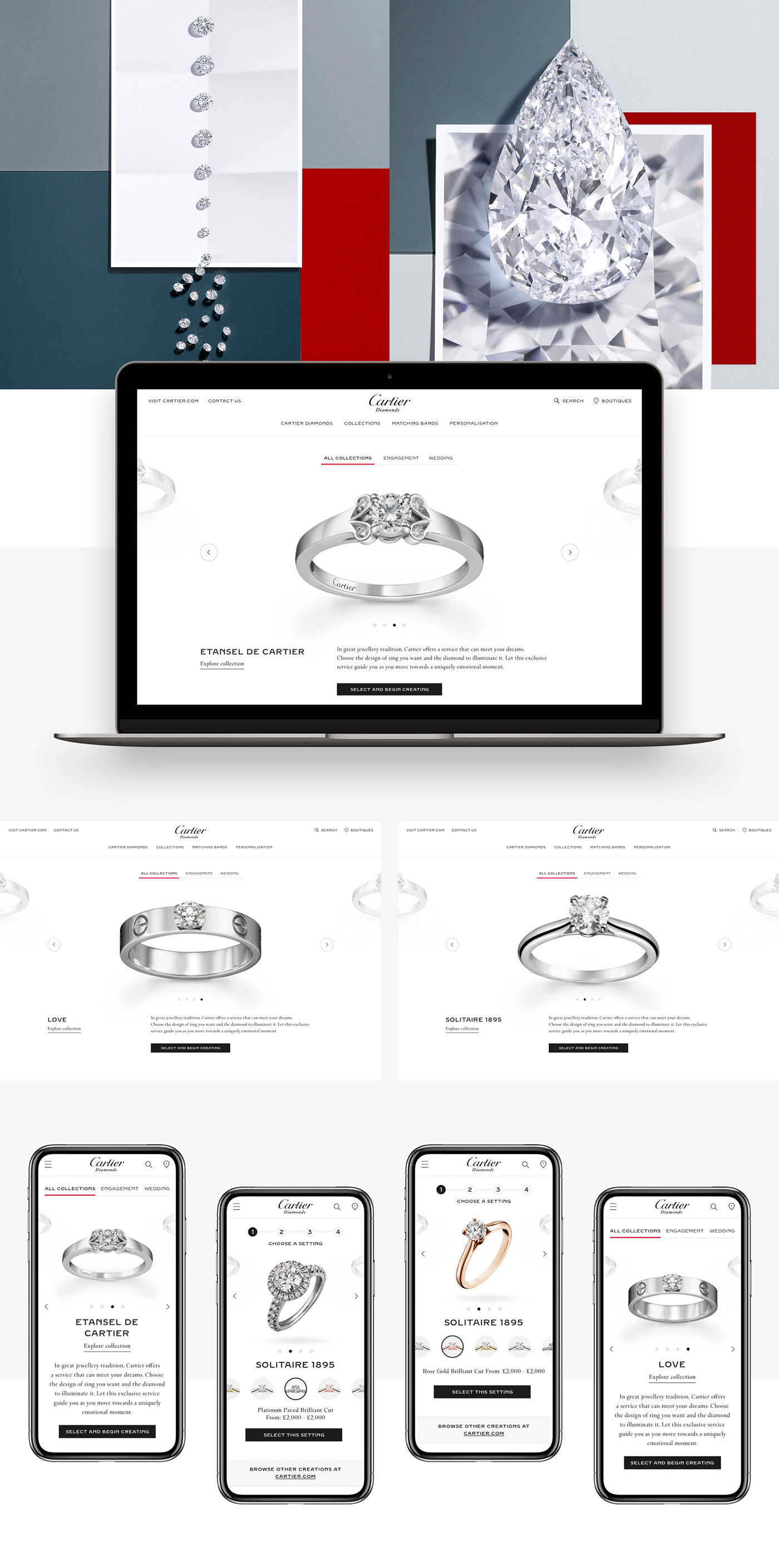 Cartier digital Ecommerce Figma luxury UI ui design UI/UX