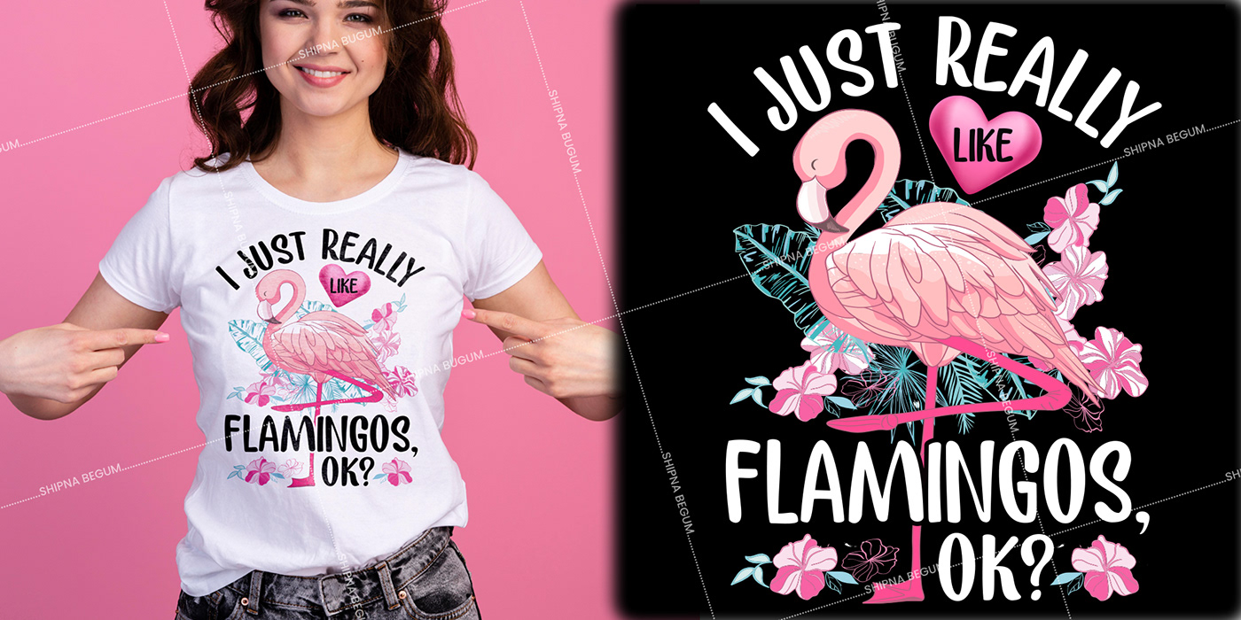 Flamingo T-Shirt Design on Behance