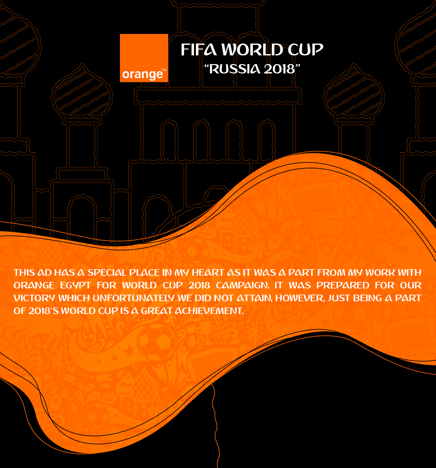 FIFA world cup campaign egypt orange Russia 2018 facebook animation  tvc typography  