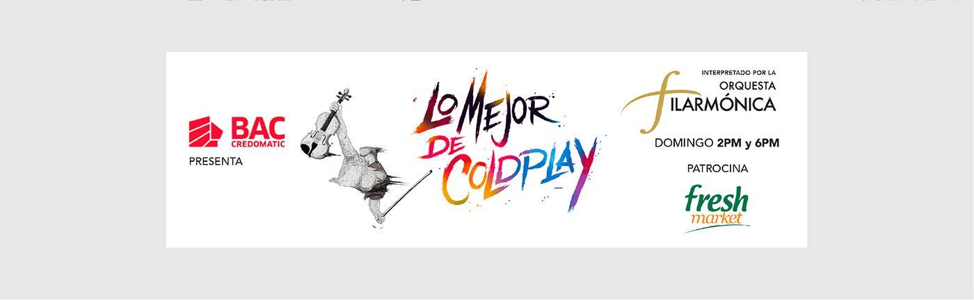 album art Coldplay concert Costa Rica Filarmonica ILLUSTRATION  Illustrator music Procreate