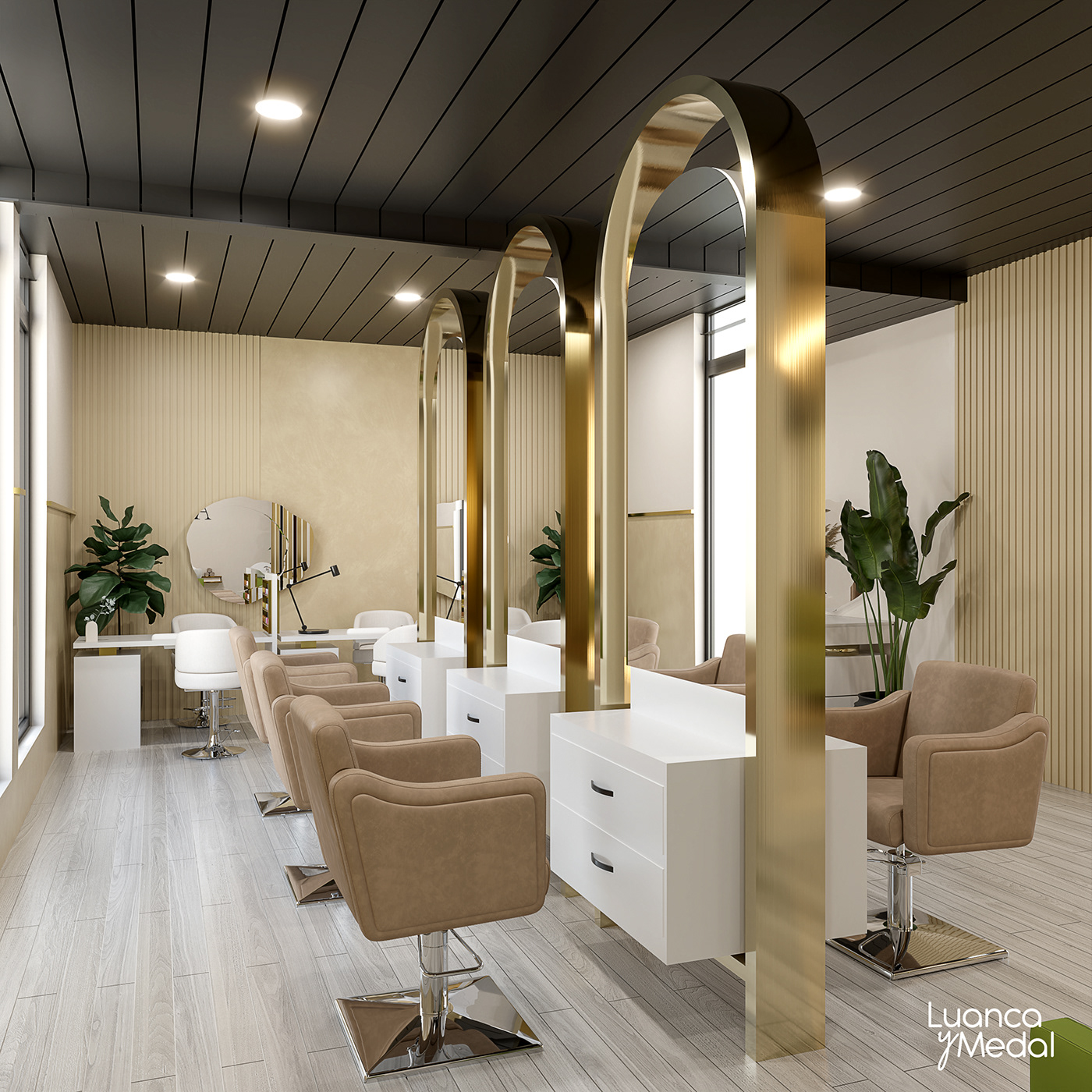 interior design  Render visualization 3D modern architecture vray 3ds max archviz salon design