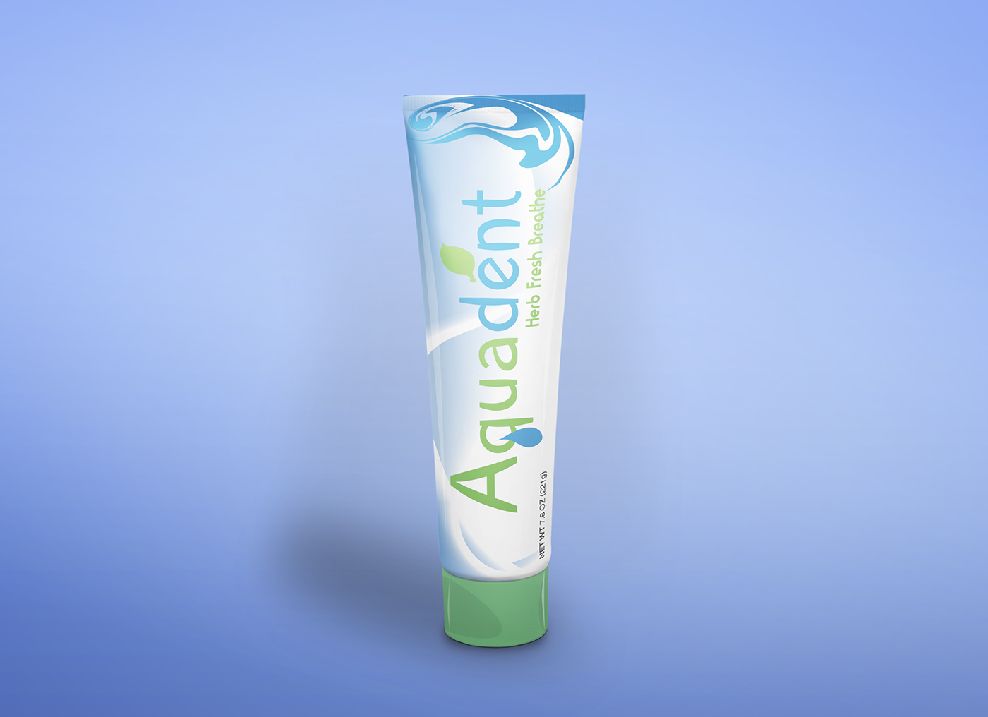 Packaging toothpaste aquadent tube box fresh herbal kids