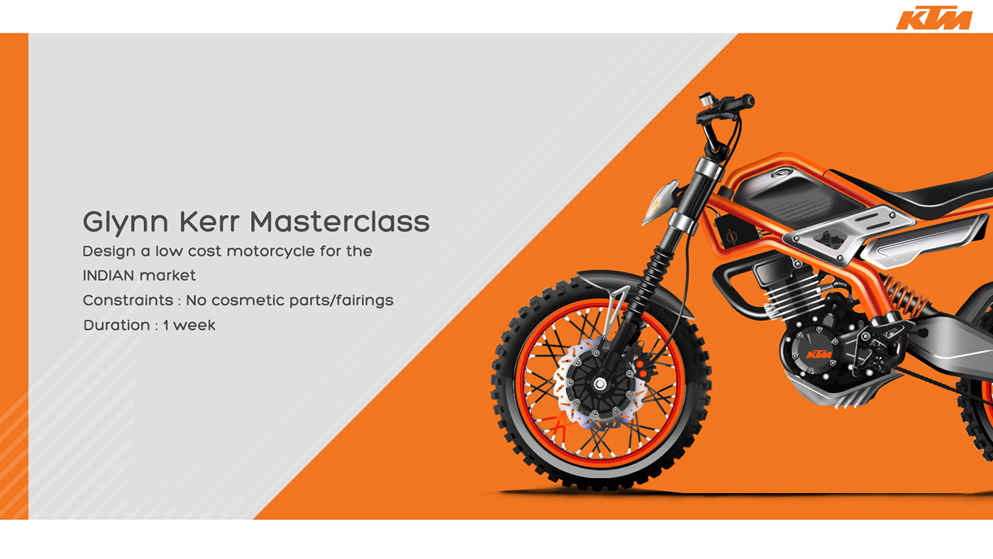 glynn kerr industrial design  KTM masterclass motorcycle design scrambler Automotive design product design 