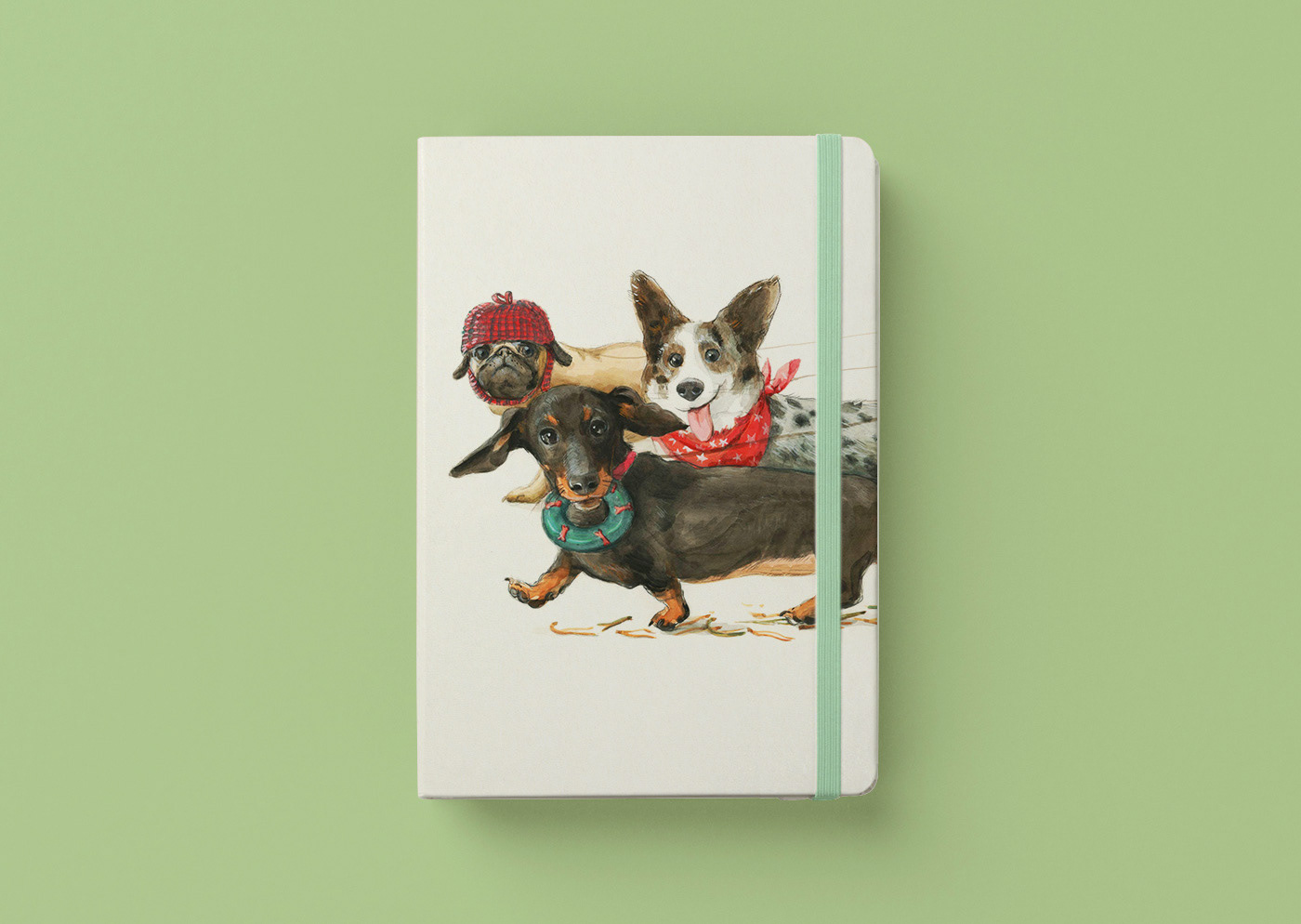 dog dog illustration Character design  cartoon t-shirt sketchbook Diary notebook moleskine ILLUSTRATION 