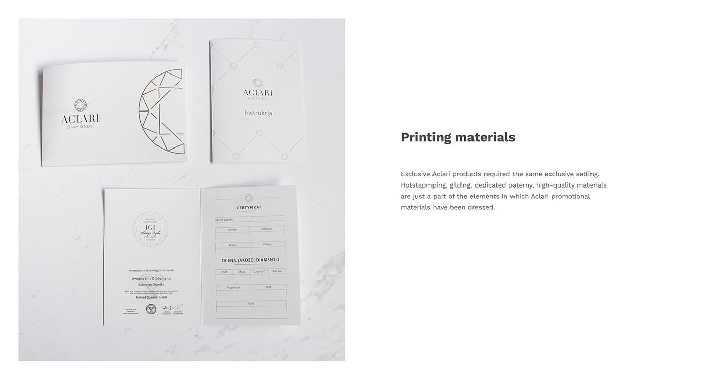 Jewellery e-commerce rebranding Web branding  print shop voila