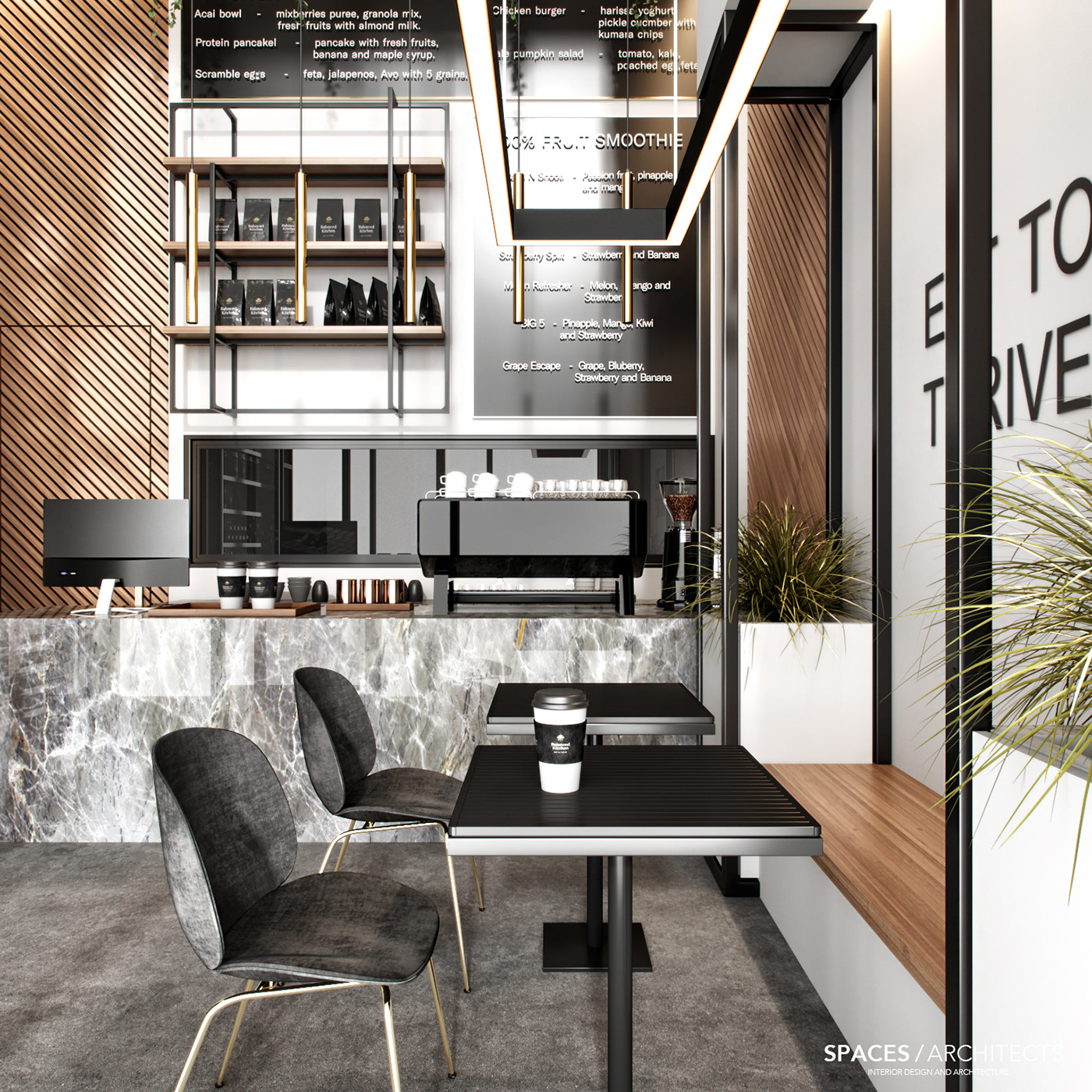 interior design  architecture 3ds max corona renderer restaurant cafe visualization photoshop