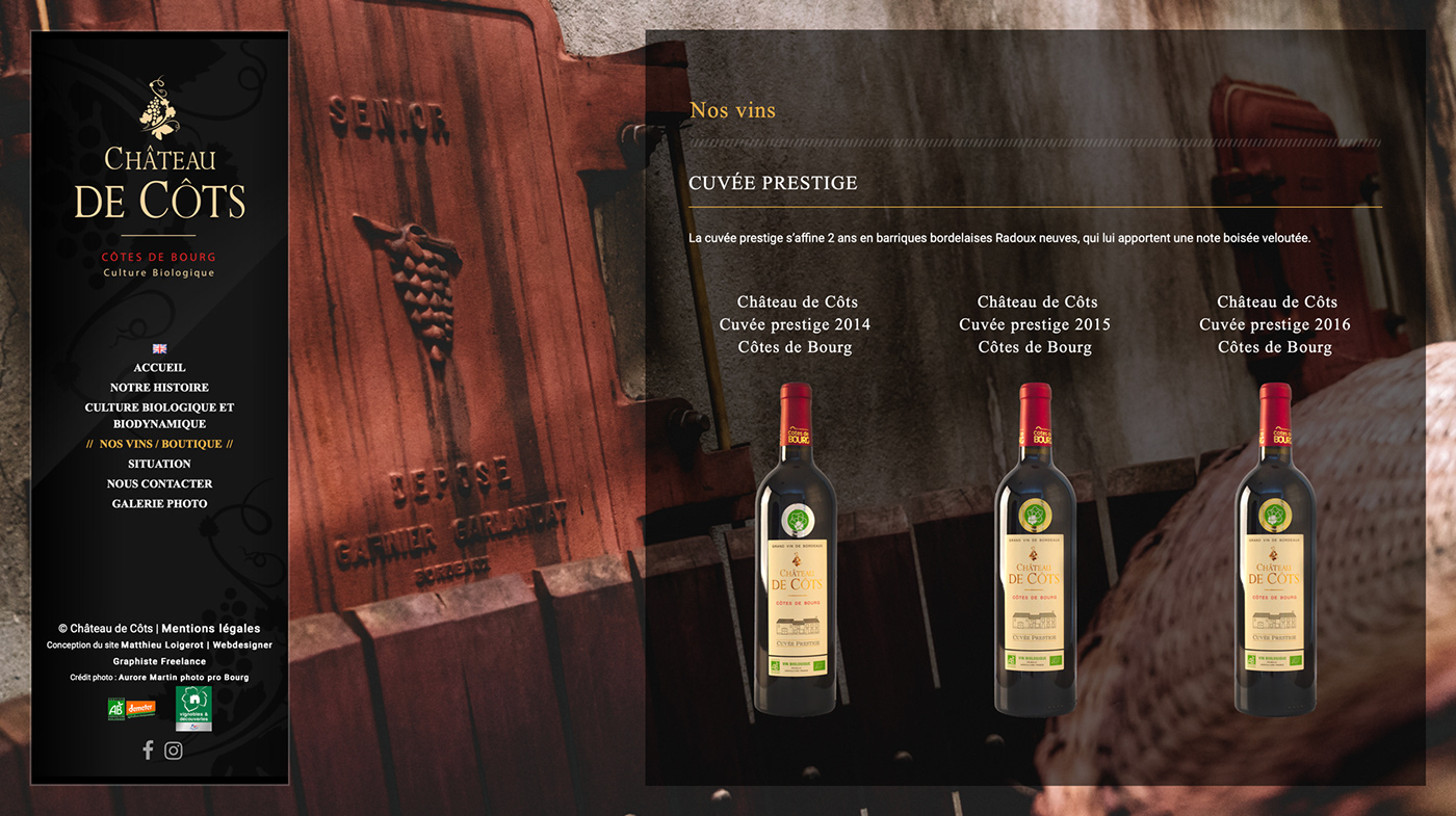 Bordeaux UI/UX Design vignoble Vins Webdesign webdeveloper wine wordpress