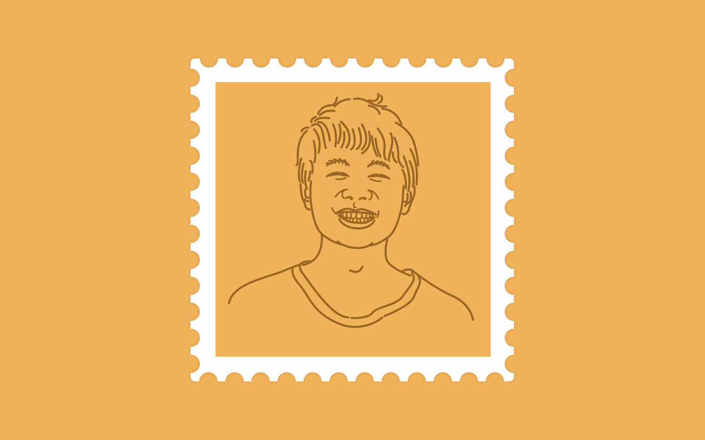 stamps illustrations head