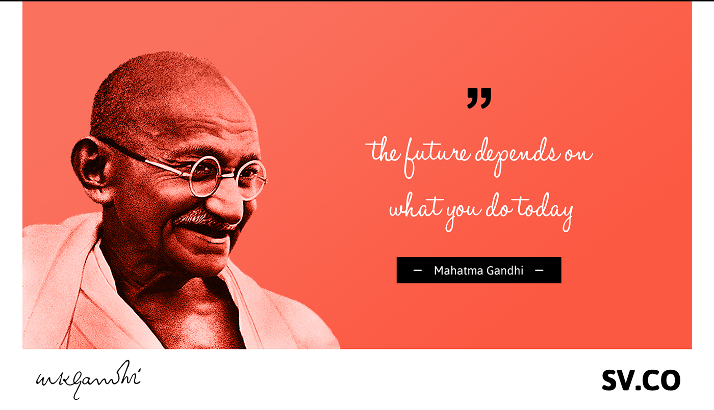 Mahatma Gandhi quote design post design Blog Blog Post designers Kochi India