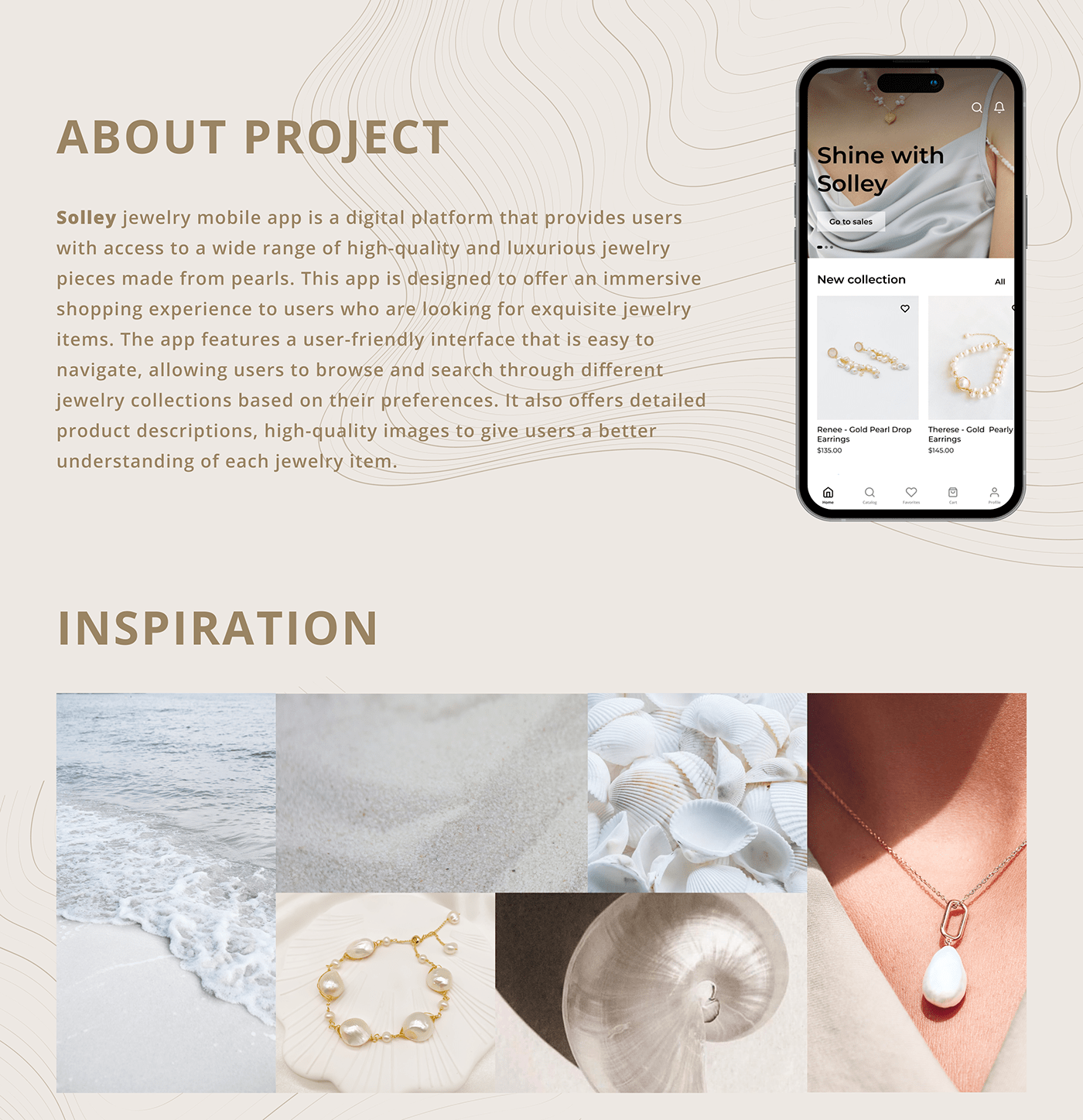 Figma jewelry minimalistic Mobile app mobile app design pearl jewelry ring UI UX design UI/UX