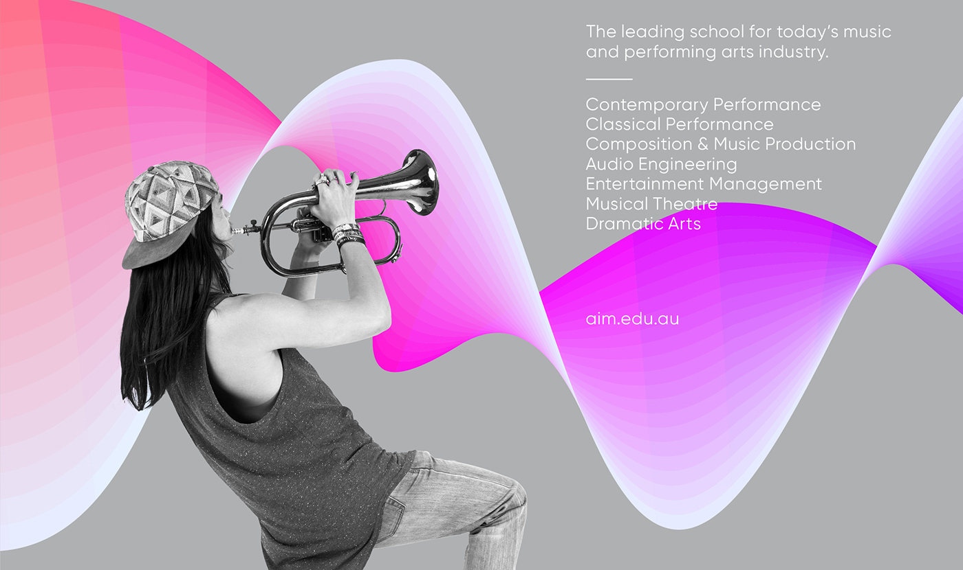 music Education Australia colour black and white Dynamic sound facebook Google Display Outdoor
