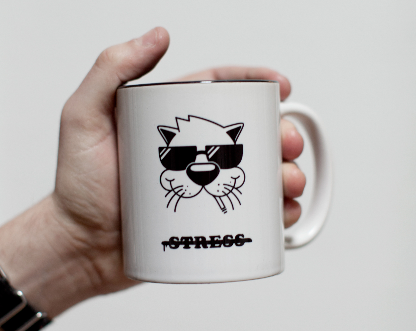 apparel design products product Mugs stickers t-shirt pencil bag Tote cartoon Cat Character illustrate