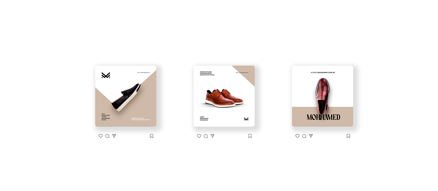 brand branding  logo marrom masculino moda Mohhamed Sapatos shoe vetor