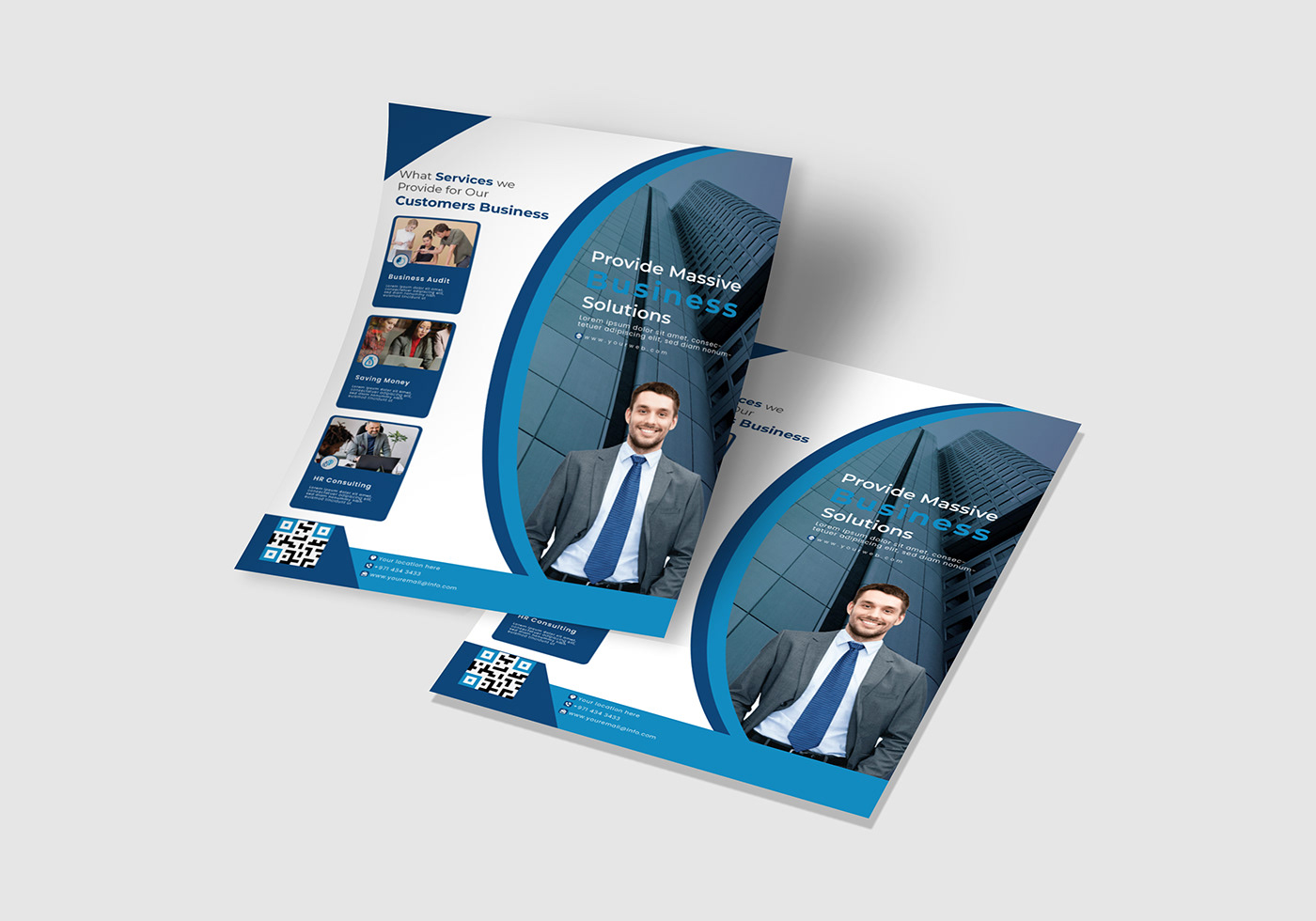 2022design A4flyer ads Advertising  best blue business corporate identity promote