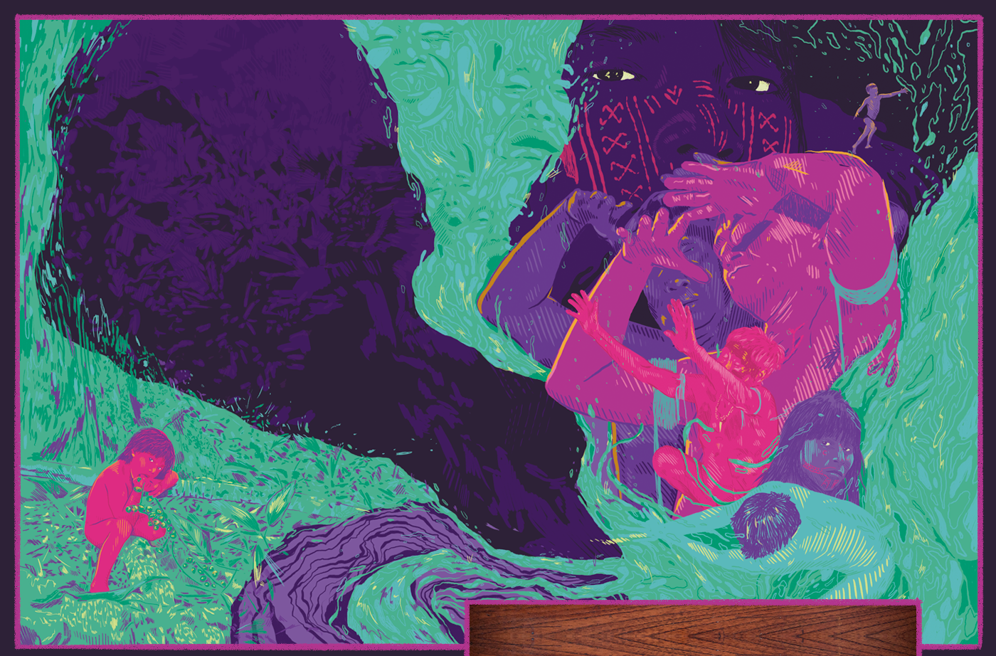 ayahuasca chaman color texture amazona ritual textura espiritus introspección