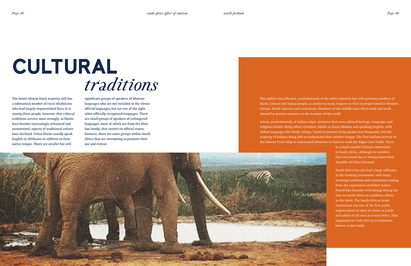 South Africa Office of Tourism \/\/ World Factbook on Behance