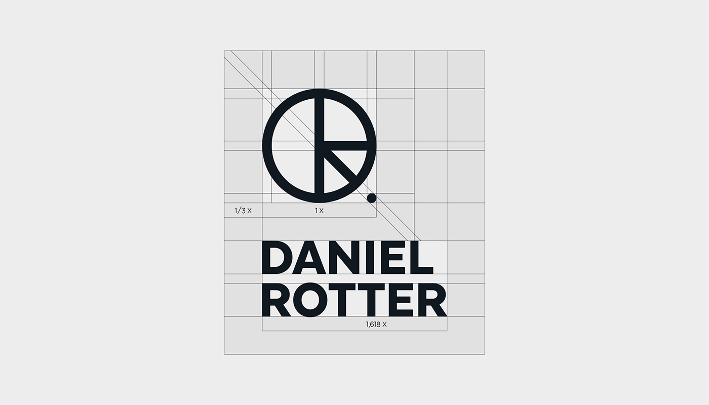 branding  daniel rotter design Golden Ratio grid Identity Design Logo Design logo mark personal branding