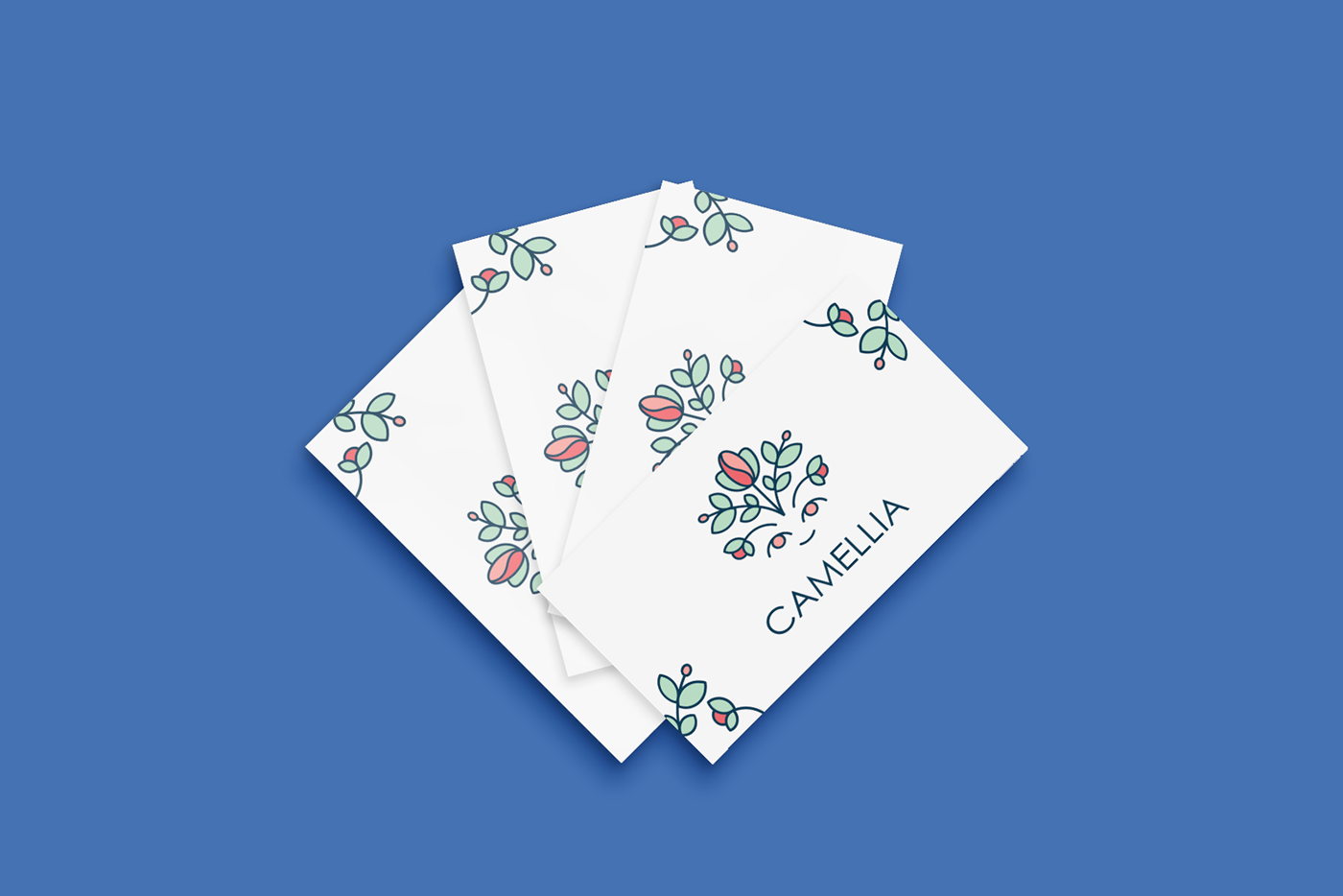 branding  logo florist cards graphic design  Logotype Icon flower color pantone