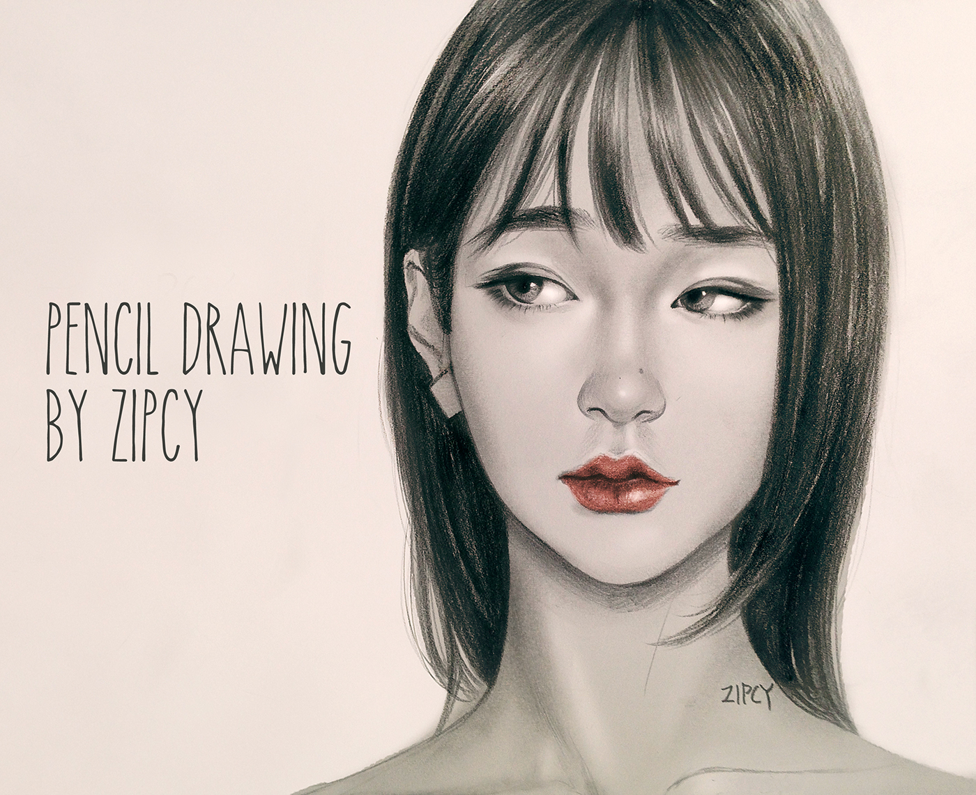 illust ILLUSTRATION  Drawing  pencil girl woman zipcy   sketch