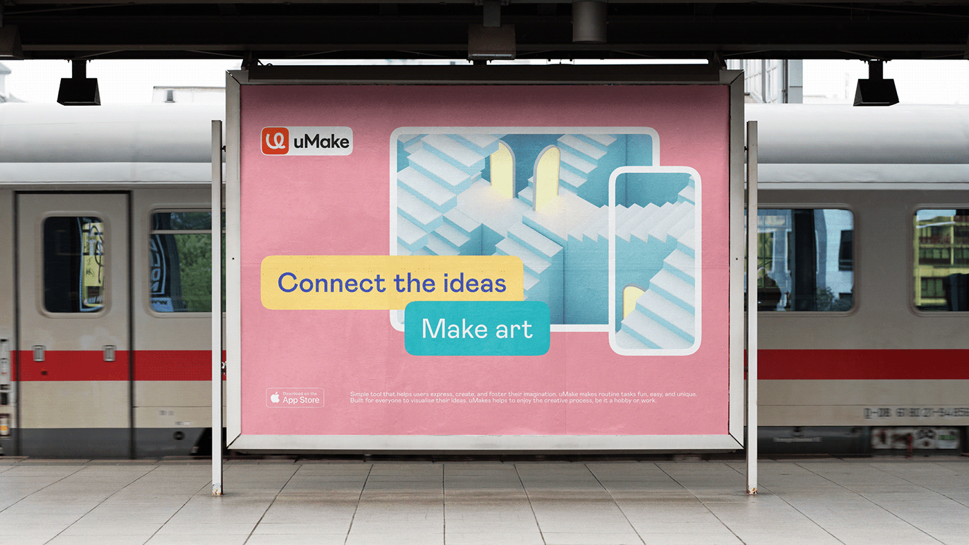 outdoor advertising poster design for uMake by tubik