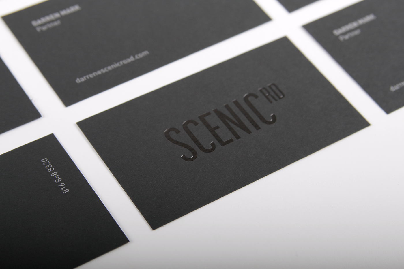 scenic road print Business Cards identity