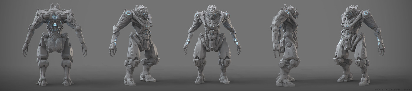 Zbrush Character design mech robot Scifi concept danie zolak