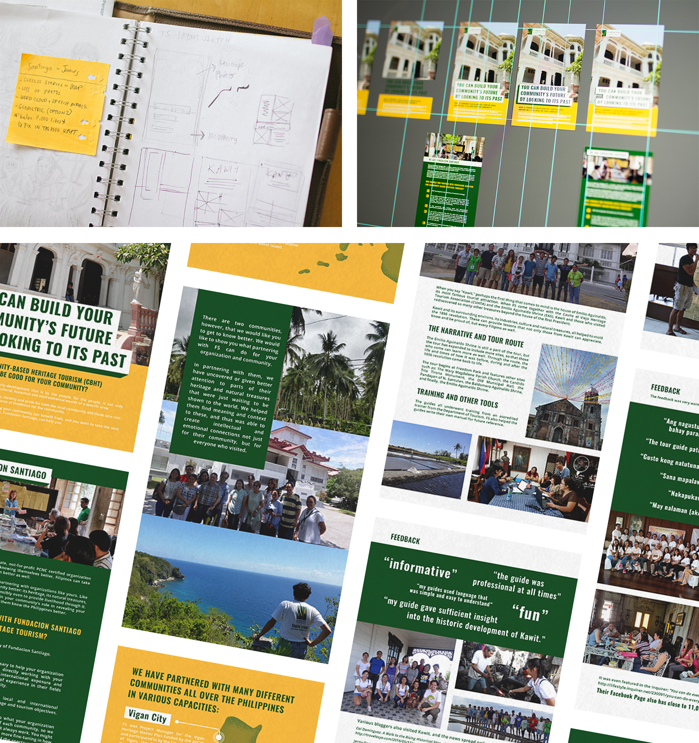 NGO Layout Design brochure fundación santiago non-profit Cause design activist corporate tourism philippines