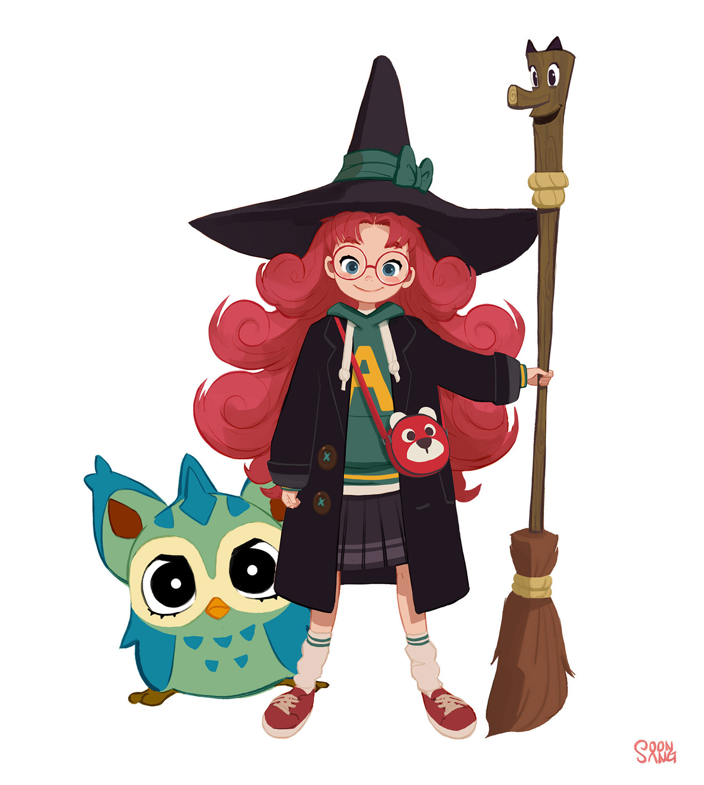 characters little witch pretty girl