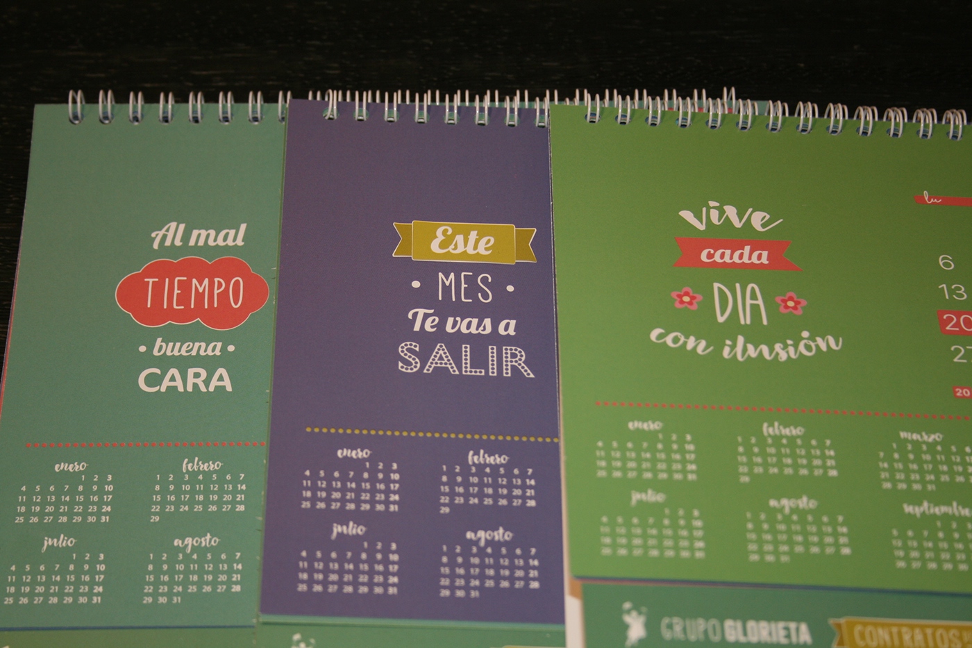 calendario color tipografia positividad frases wonderful calendar phrases Positive typography  