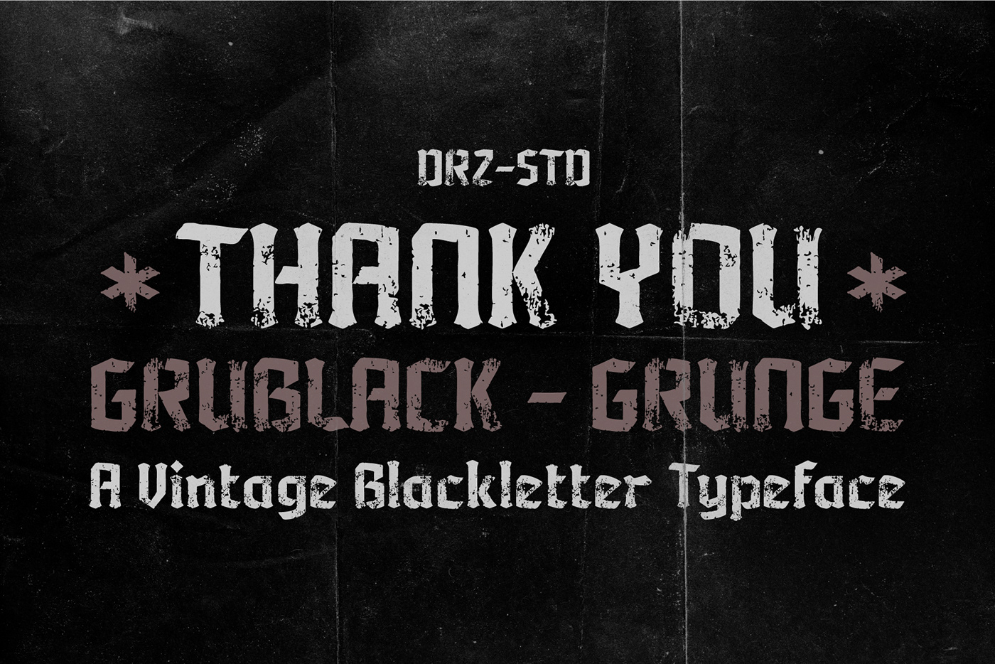 Grublack – Vintage Blackletter Typeface Font