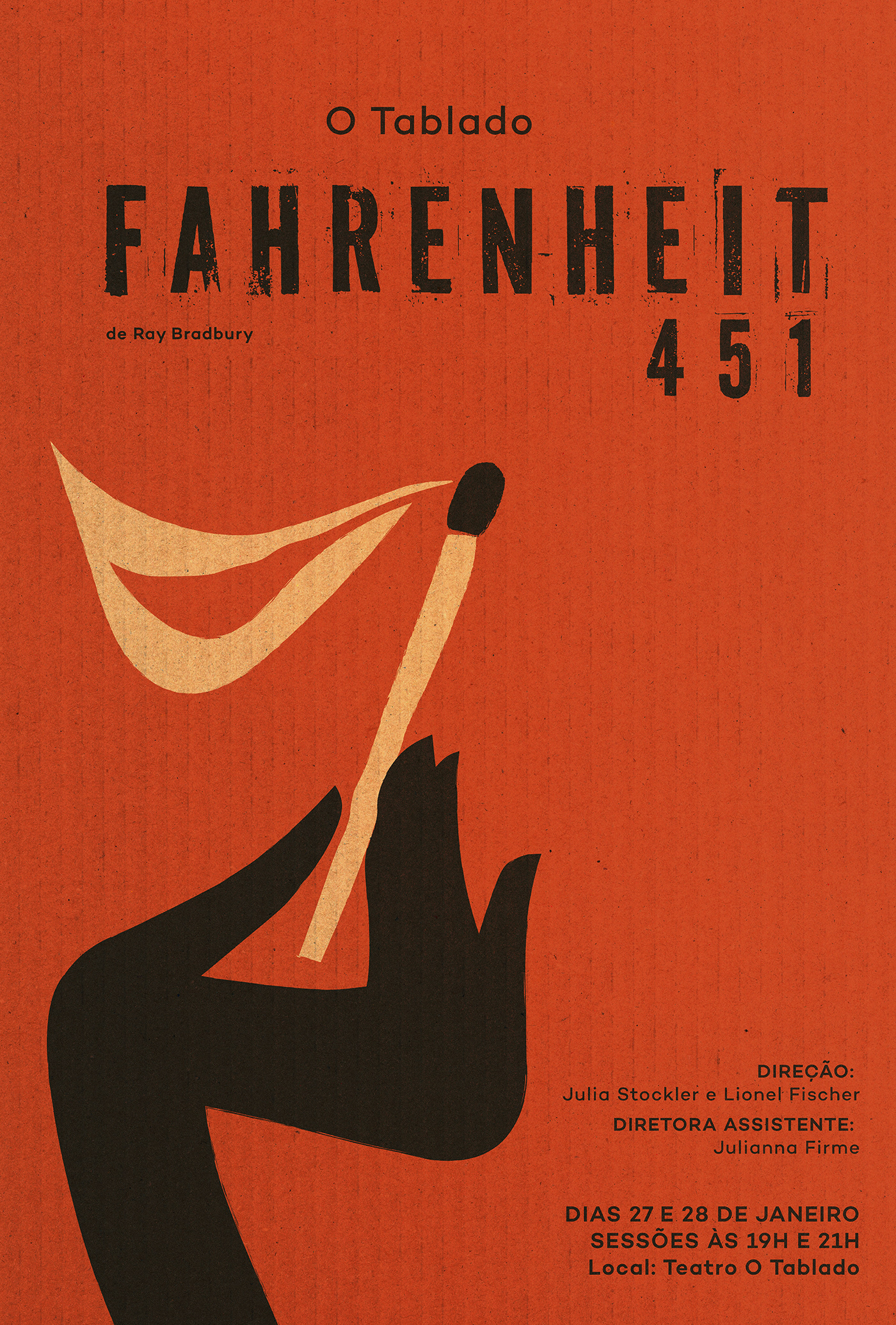 banner poster theater play book Layout Advertising  Graphic Designer Poster Design Fahrenheit 451 theater poster
