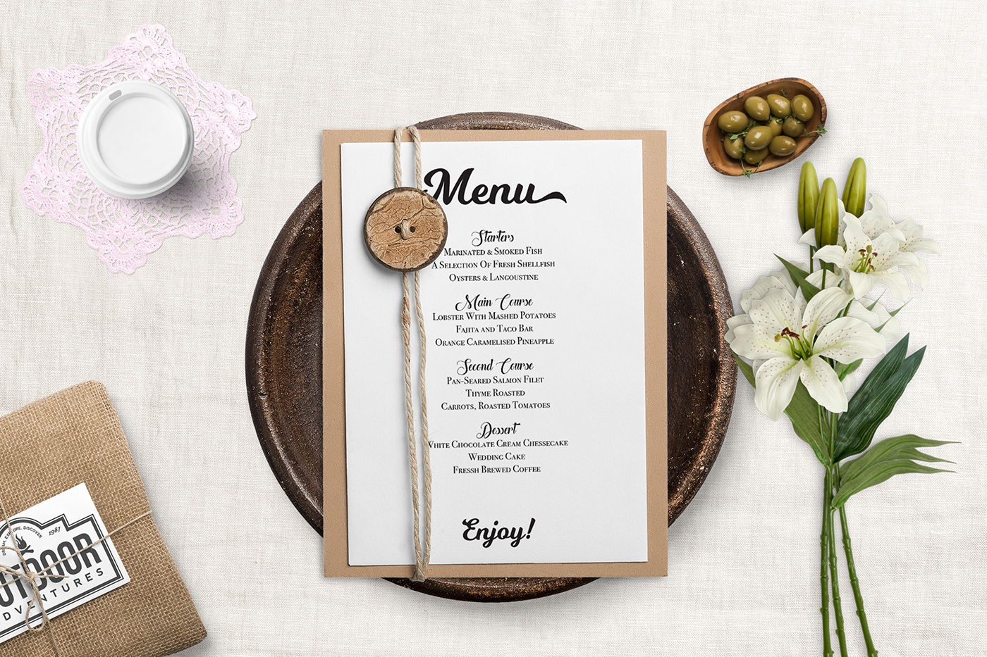 4x9 In dinner menu DIY Menu Template Instant Download menu template PDF format printable menu rustic template Wedding Card wedding menu