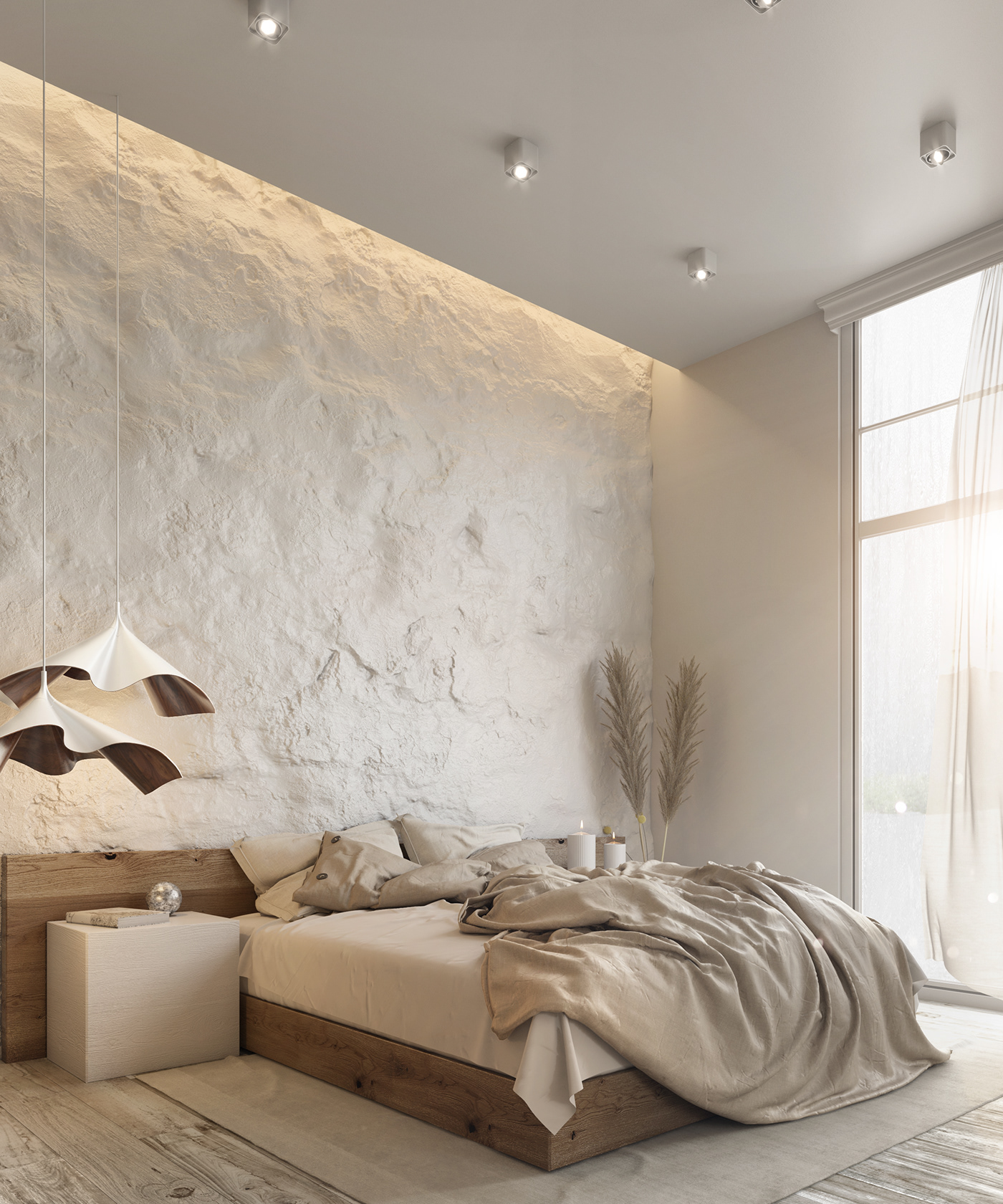 room bedroom interior design  visualization archviz nordic Scandinavian Render 3ds max Nordic Design