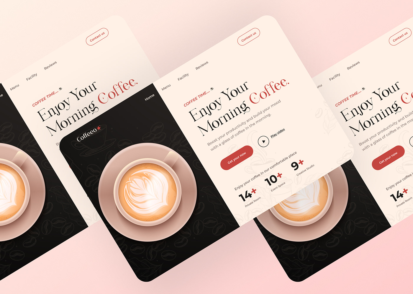 cafe coffee shop modern restaurant typography   UI/UX user interface visual design Web Design  Website