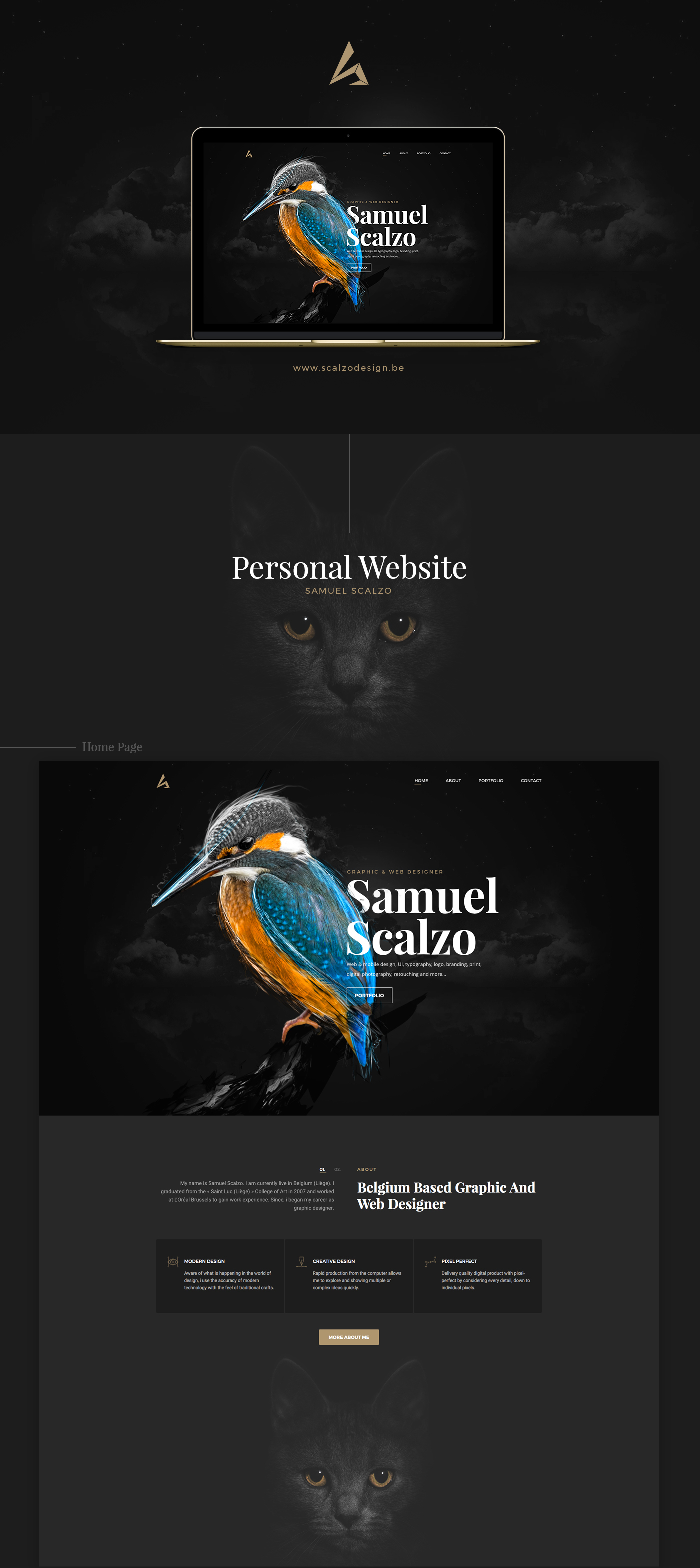 portfolio personal website Webdesign UI Web UI/UX web interface dark