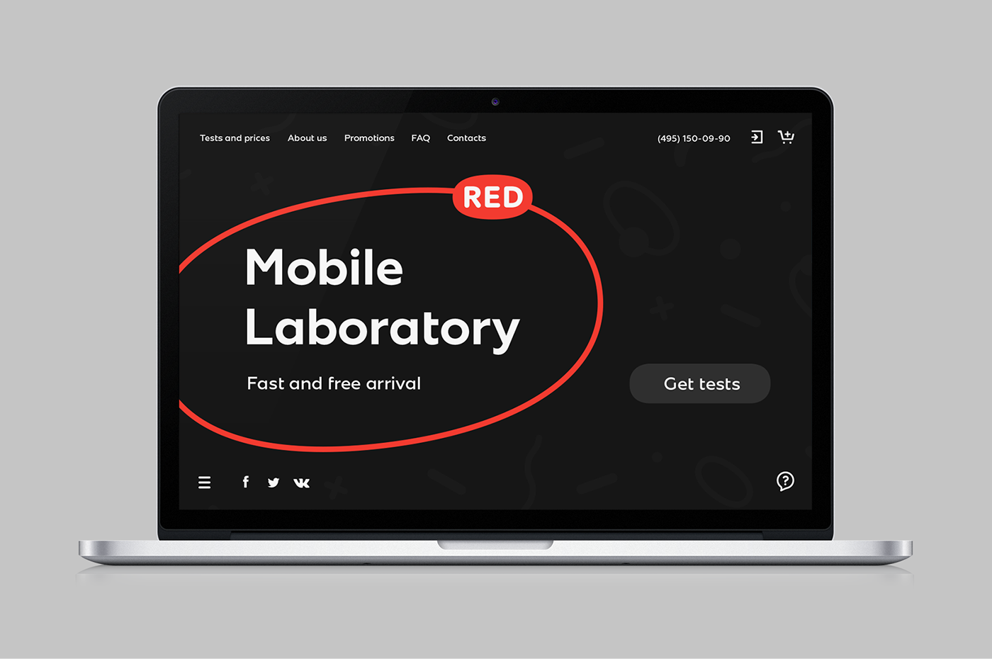red medical laboratory