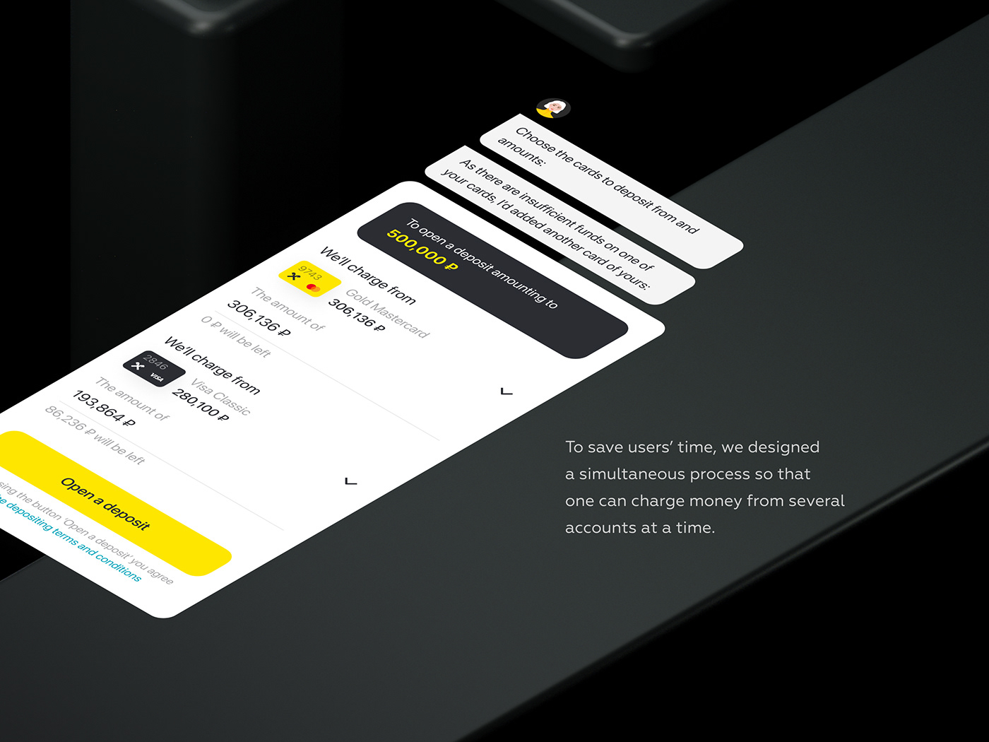 app Chatbot ios mobile product design  raiffeisen UI ux