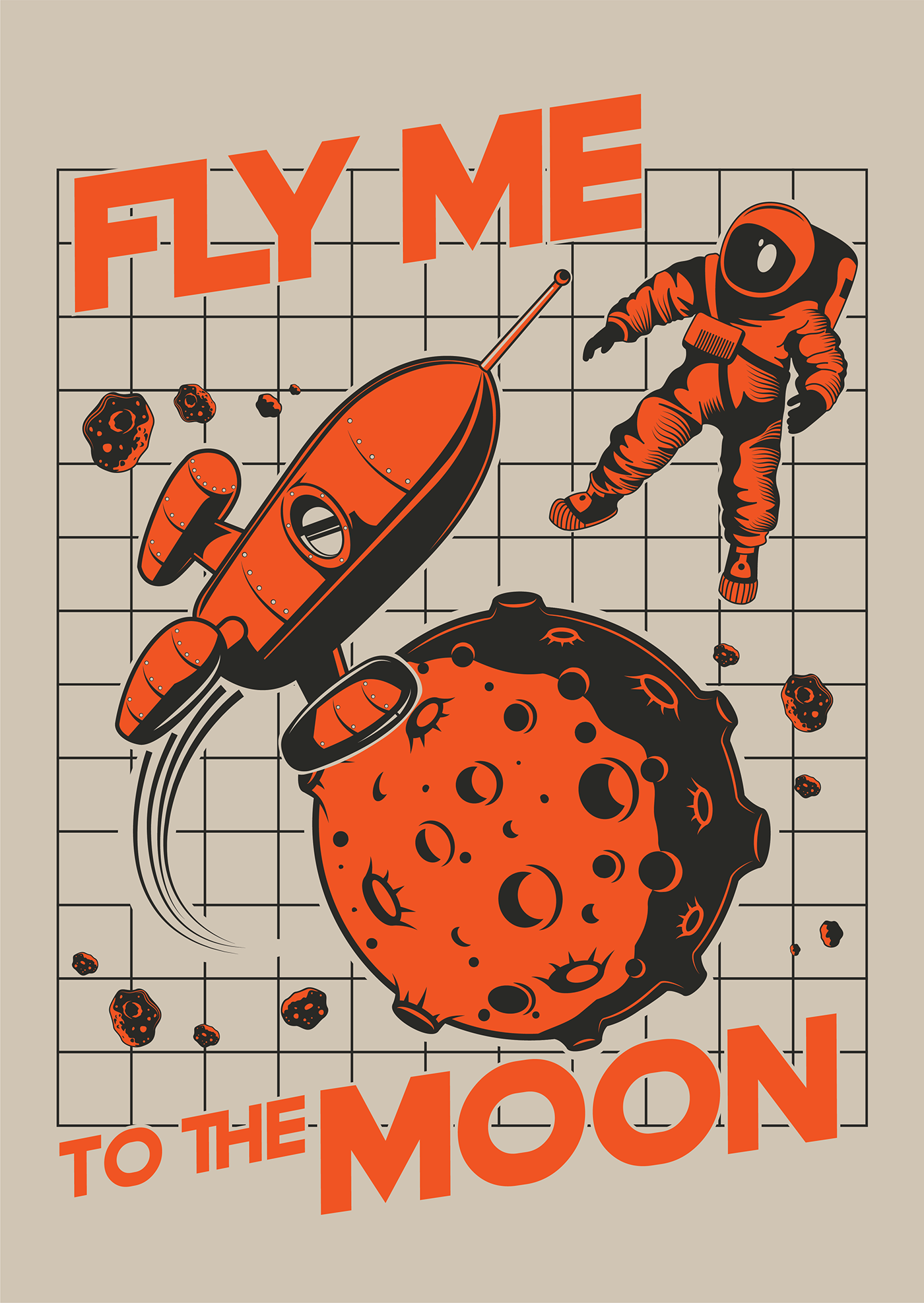 Space design astronaut Poster Design adobe illustrator vector artwork
