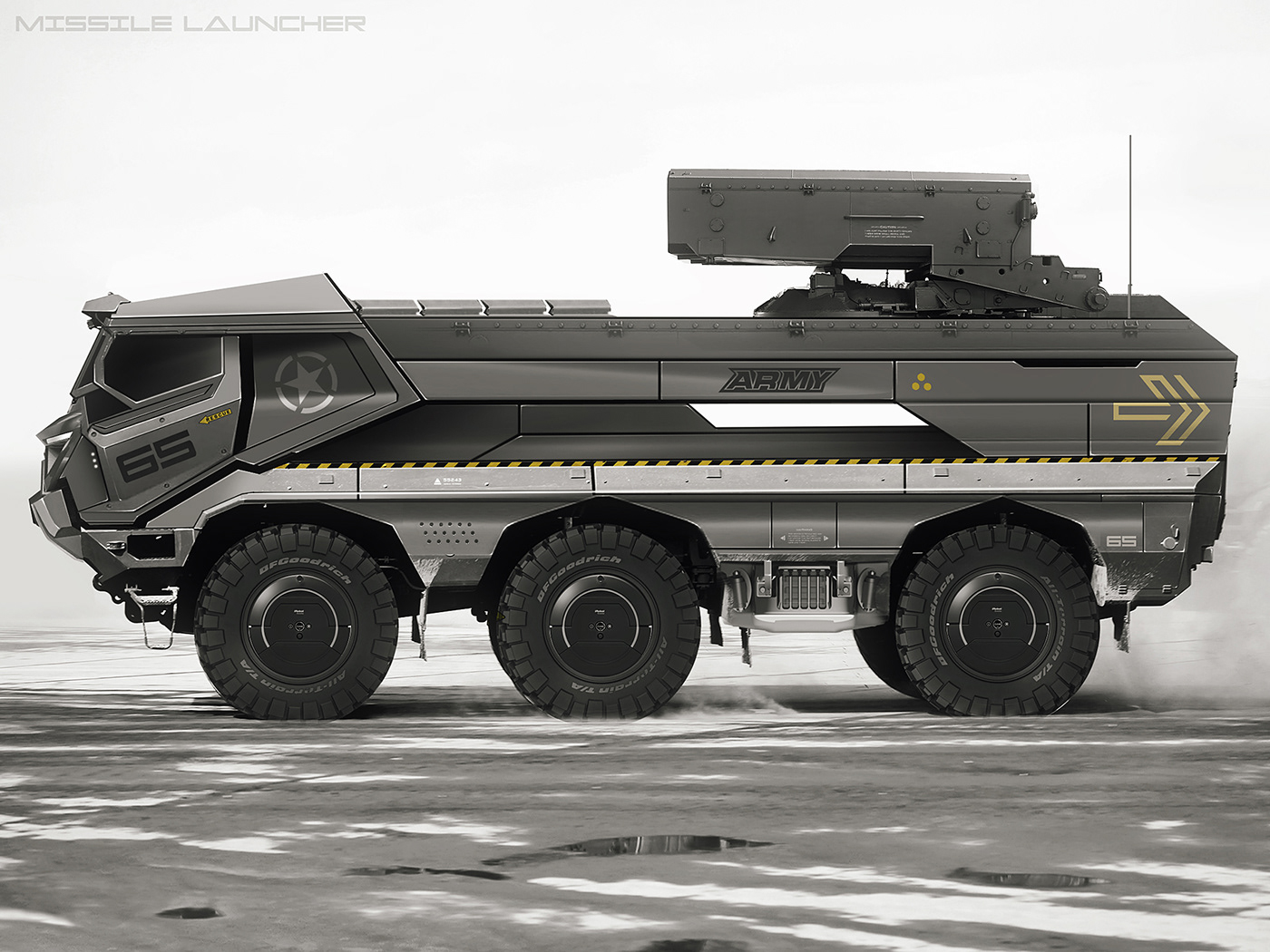 2D apc armored concept design Military Truck Vehicle War Weapon