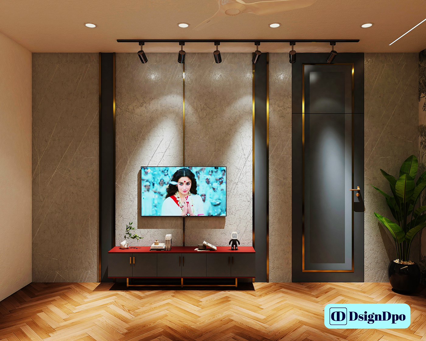 wall Interior Tv unit tv unit design gangubai kathiawadi Bollywood 3d modeling luxury tv unit modern homes